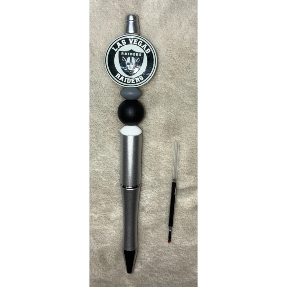 Las Vegas Raiders Focal Bead Pen With Refill Gift  6